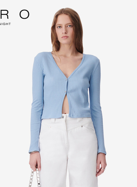 IRO NIGHT 2025年春季新款深V修身多色棉质针织开衫WM13SILAS24S