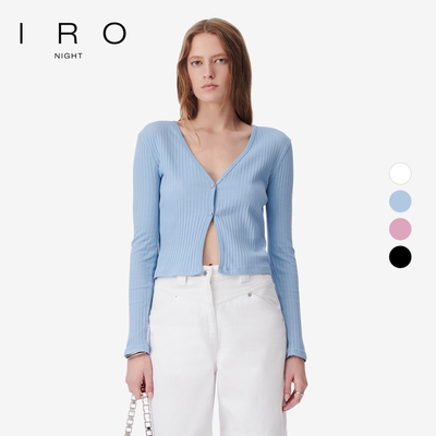 棉质针织开衫IRO坑条多色