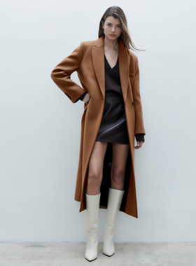 IRO NIGHT 2025年冬季长款含绵羊毛西装大衣外套WM137CELESTA24W