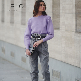 高腰减龄腰封做旧哈伦牛仔裤 2025年春季 WP23EMINI23W Night IRO