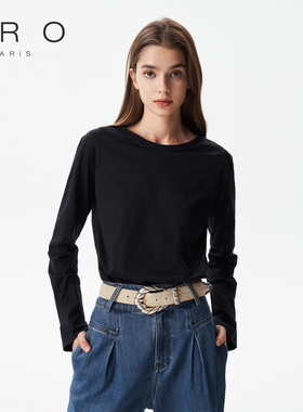 IRO NIGHT 2026年春季轻奢圆领纯色简约打底衫长袖IWF343C00300