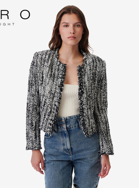 【曾黎同款】IRO NIGHT 2025年春秋编织小香风外套WM07SILGO23W