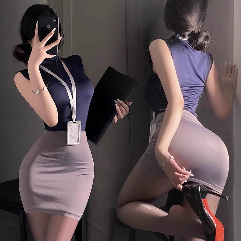 女士情调趣味制服禁欲系秘书OL套装性感刺激勾魂内衣服攻速包臀裙