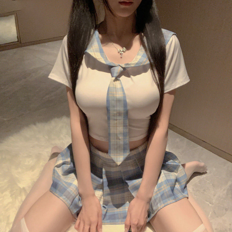 jk制服纯欲套装火辣cos性感服丝袜器情内衣趣情调小胸学生女qqny