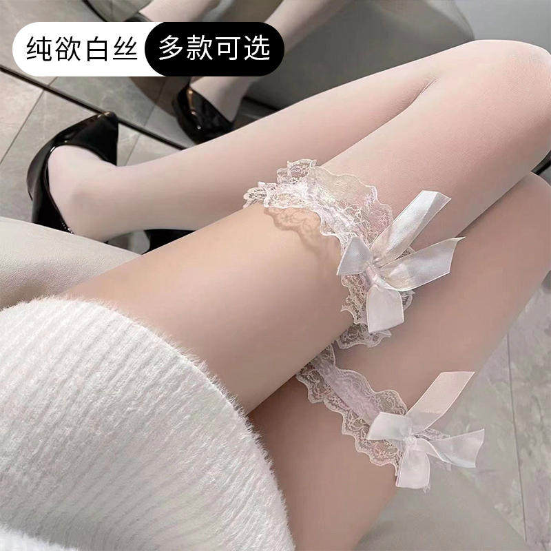 白丝过膝袜纯欲长筒袜渔网袜高筒