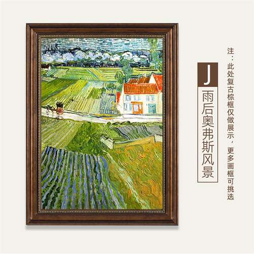 梵高名画入门玄关装饰画竖款美式挂画走廊过道欧式客厅背景墙壁画