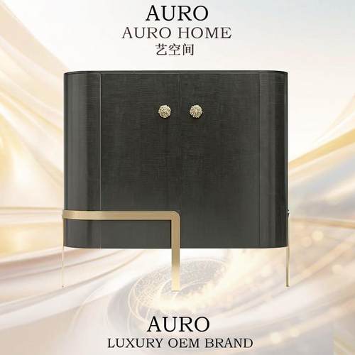 意式轻奢实木酒柜后现代设计师餐边储物柜高端客厅靠墙落地展示柜