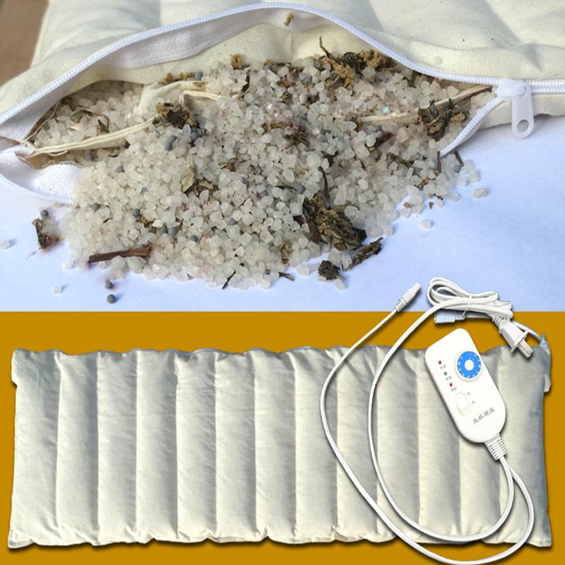 盐灸生电加热粗盐海盐热敷包热敷袋理疗袋大粒盐袋粗盐热敷包盐包