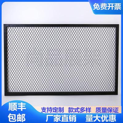 铁丝网格吊顶墙面装饰网片隔断网镂空菱形格网天花铁艺网架定制