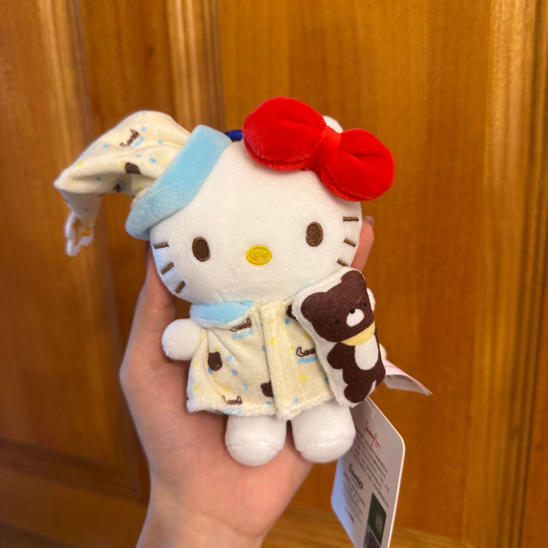 抖音同款hellokitty公主帽睡衣款挂件毛绒玩偶包挂KT猫钥匙扣公仔图片