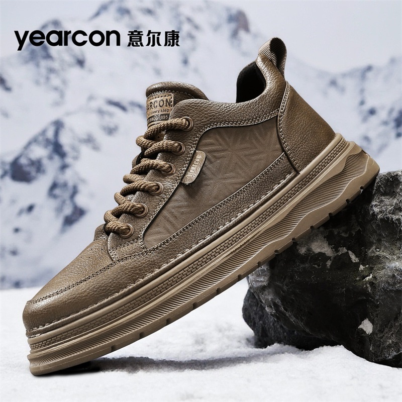 意尔康2025新款男士厚底休闲板鞋
