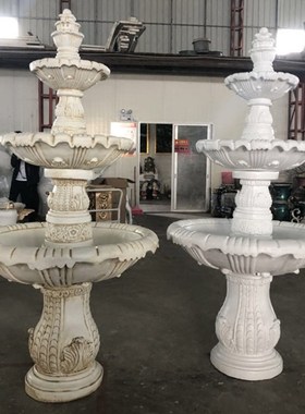 新款落地多层流水喷泉喷水池婚礼背景舞台布置迎宾区装饰摆件道具