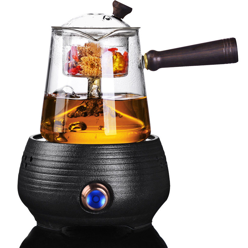 蒸茶器蒸汽煮茶壶煮茶器安化黑茶专用玻璃壶白茶全自动电陶炉家用
