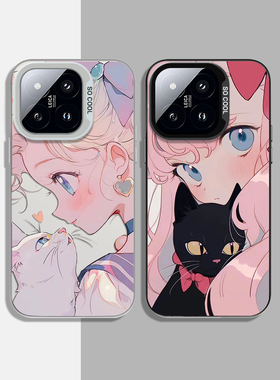 猫和少女适用红米k70手机壳新款note13pro套k60至尊版小米note12pro+可爱动漫k50电竞k40pro卡通note11女款10