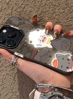 发光懒羊羊适用vivos19手机壳新款x100ultra套iqooneo9pro+高级感12卡通80彩银neo7se可爱16por情侣款y78/52s