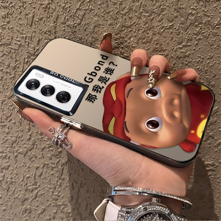 搞怪猪猪侠适用opporeno12手机壳新款11pro套1+ace3趣味findx7高级a3pro潮reon9por创意个性一加2v男女款k10+