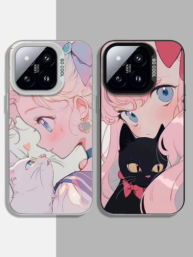 猫和少女适用一加ace3手机壳新款ace2pro套1+ace2v可爱动漫OnePlus1加12全包11por+卡通创意acepro女款findx6