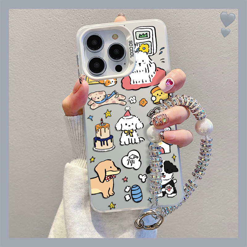 涂鸦小狗适用荣耀100手机壳新款华为magic6套90gt高级感80se全包70pro+彩银x50i可爱卡通x40防摔30男女x10por