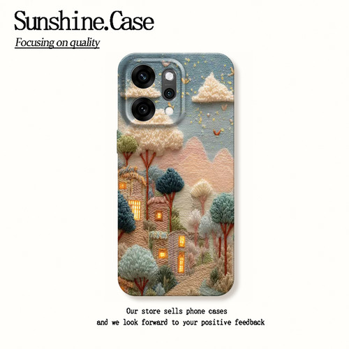 刺绣纹童话世界适用opporeno14手机壳新款findx8s+套reno13pro小众12创意9个性findx7ultra6por+全包10男女5k