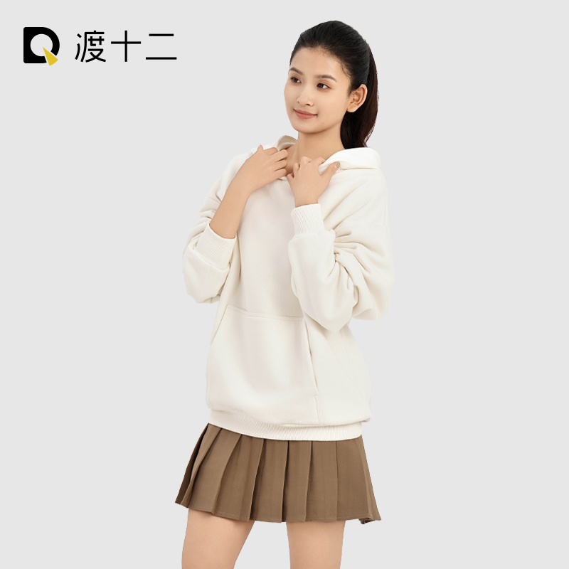 113款渡十二2024重磅加厚休闲连帽宽松卫衣