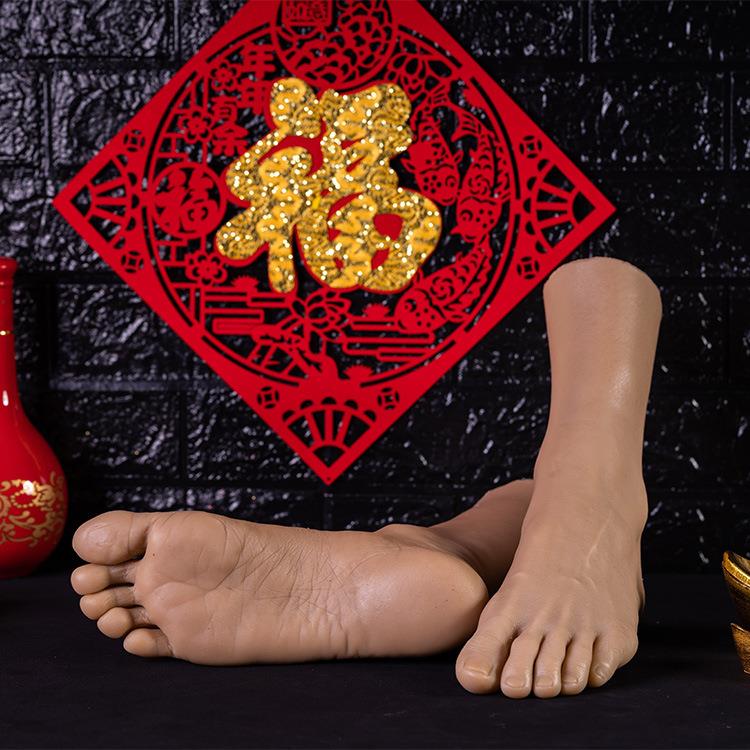 仿真足模真人倒模脚模4601拍摄展示道具医学绘画假脚大码男脚新款