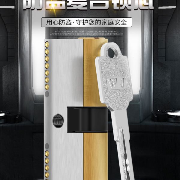 防盗门锁芯通用型家用超b级锁心全铜大门入户门进户门超c级更换a