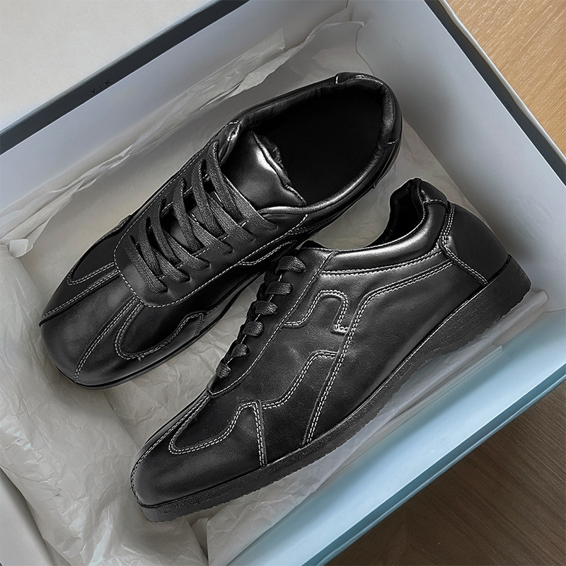 cleanfit德训鞋男老钱风极简高级黑色拳击训练鞋英伦薄底休闲皮鞋,流行男鞋,德训鞋,淘宝优惠券,粉丝福利购,淘宝优惠卷