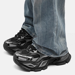 厚底内增高运动休闲鞋 冬季 子潮牌 男女2025新款 黑色异瞳猫眼老爹鞋