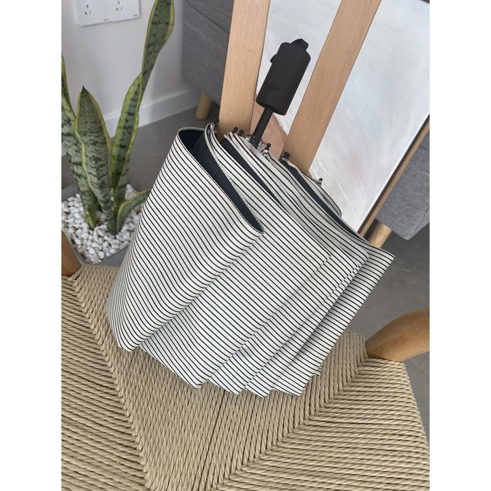 条纹伞雨伞折叠晴雨两用伞太阳伞遮阳伞防晒防紫外线女韩国黑胶女