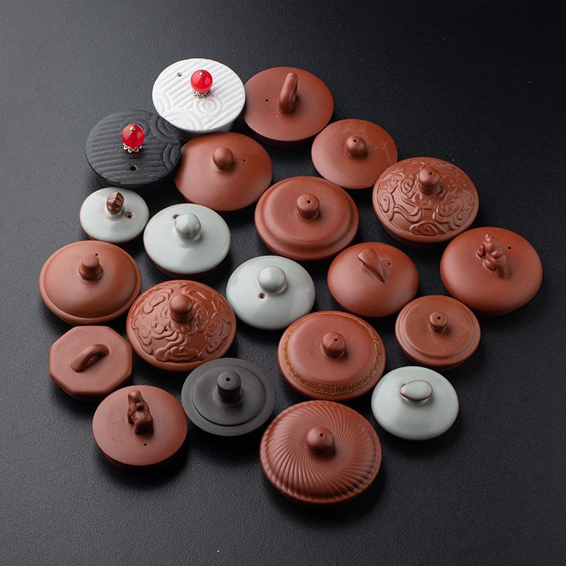 1个装紫砂朱泥红茶壶盖子家用泡茶壶功夫茶具配件大小容量可养