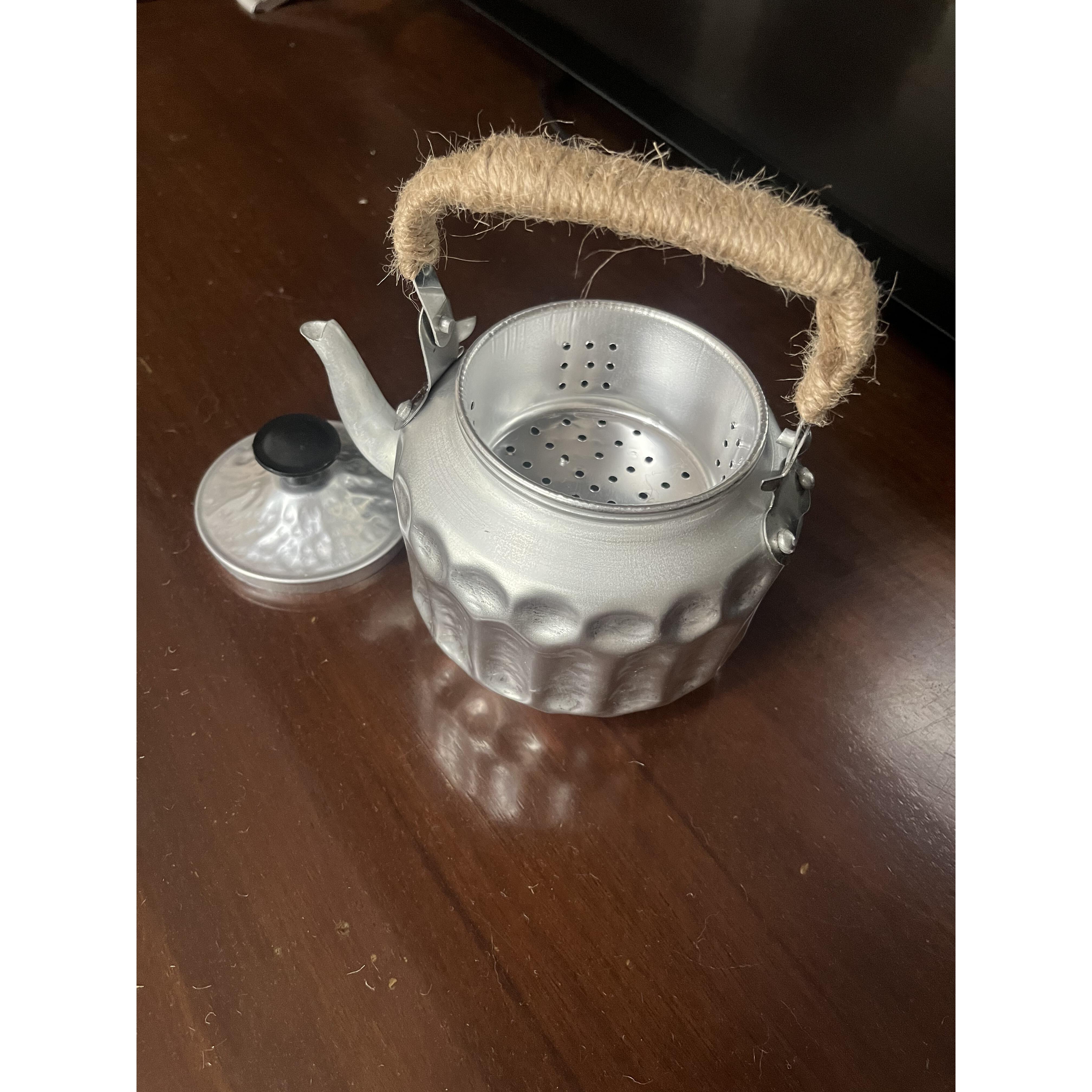 80年代怀旧茶壶老式铝壶烧水壶铝制泡家用户外壶小茶壶带过滤网卡