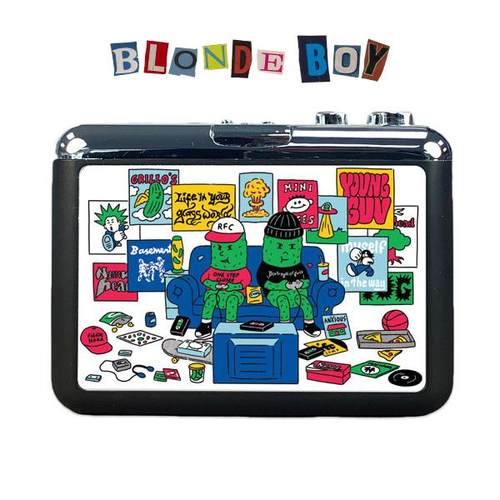 覆古怀旧磁带播放机|完成彩色印刷图案随身听|便携式磁带机