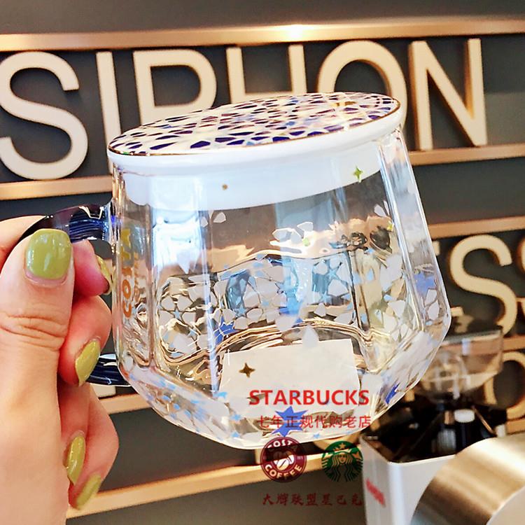 5折costa碧海繁星冷变玻璃杯情迷地中海网红水杯高硼硅355ml带盖