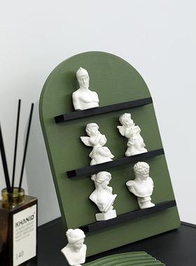 北欧石膏像摆件 桌面雕塑人物摆设 ins风软装道具 创意玄关装饰