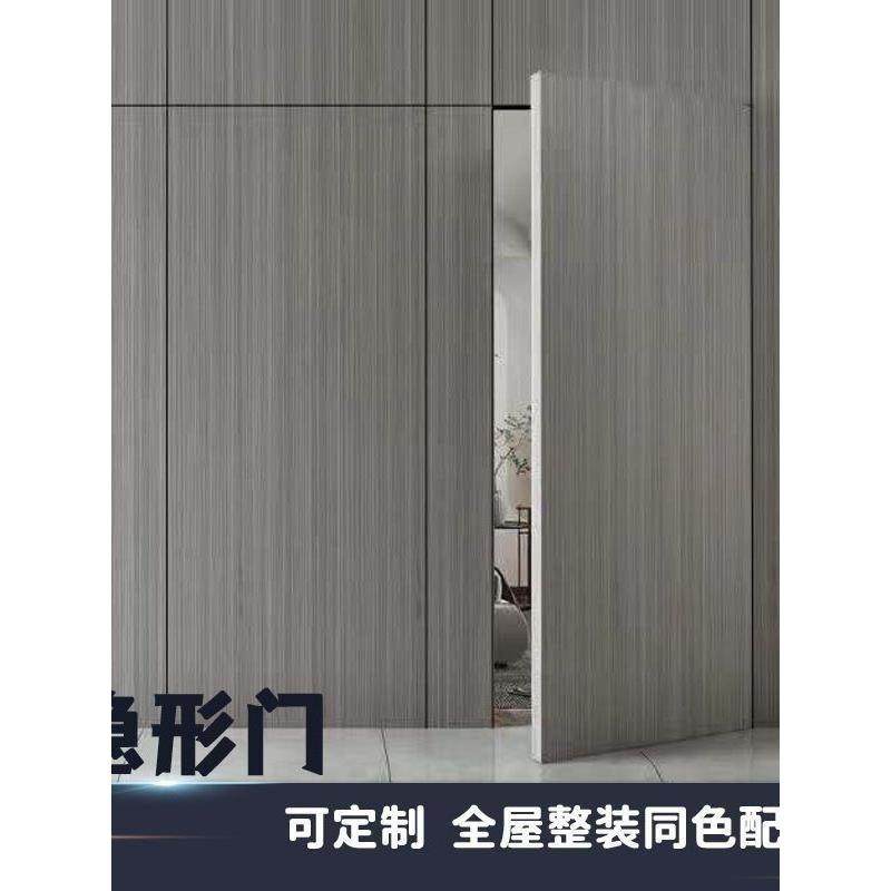 隐形门背景墙客厅一体刷涂料暗门室内门卧室隐形门极简无框定制门
