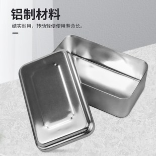 铝饭盒铝 铝制消毒盒器械盒带盖有孔手术实验室H消毒高温方形老式