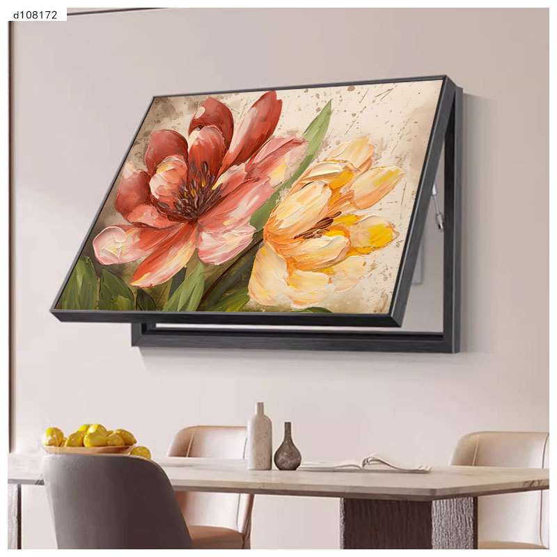 花朵装饰画花卉轻奢高端清新电表箱遮盖装饰画电闸箱挂画晶瓷画图片