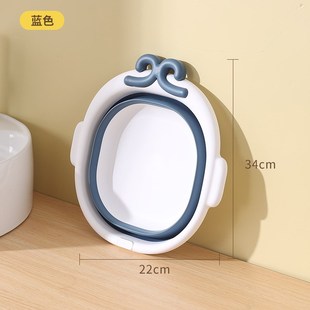 宝宝k面盆家用收缩加厚折叠盆塑料盆卡通图案儿童脸 洗脸盆便携式