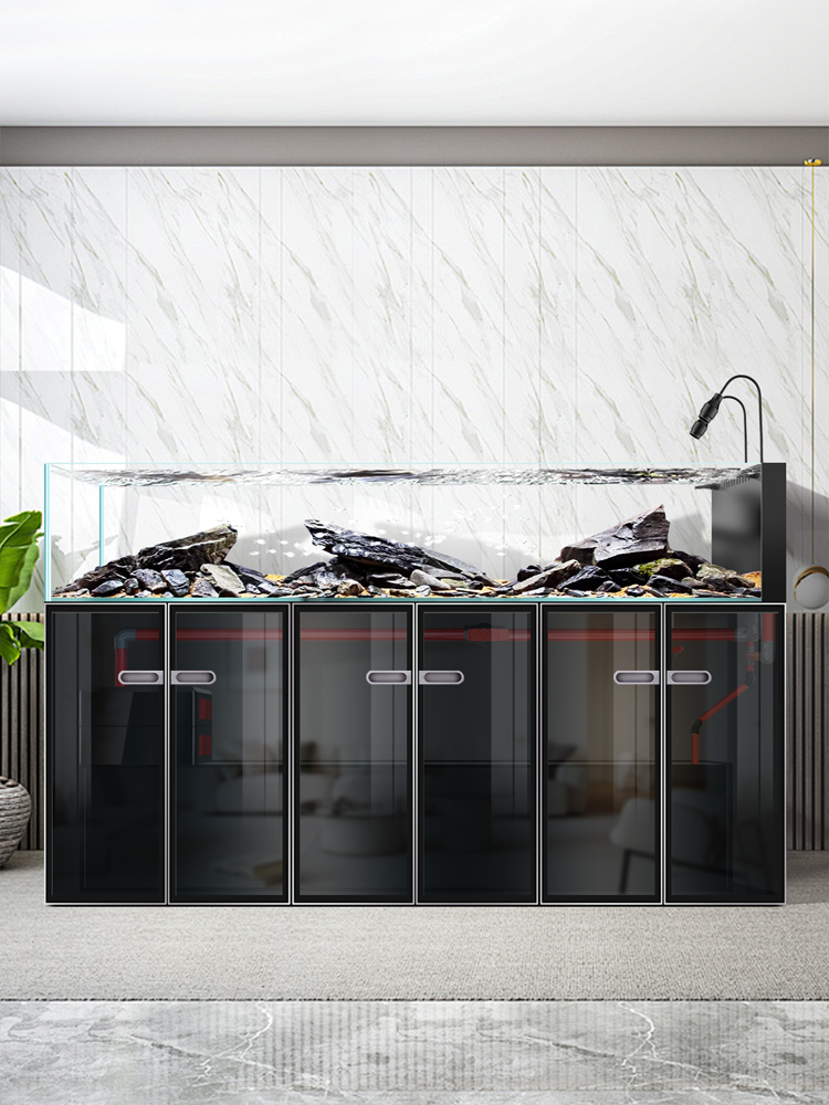 超长特大型溪流缸鱼缸全套底滤超白玻璃客厅生态造景草缸2025新款