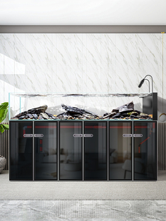 超长特大型溪流缸鱼缸全套底滤超白玻璃客厅生态造景草缸2025新款