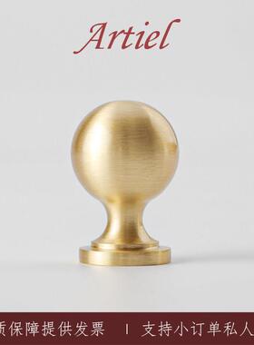 Artiel阿蒂尔「雨果的逗号」法式黄铜圆球拉手柜子把手柜门衣柜门