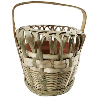 民间手工竹编工艺制品烤火烘笼户外个人手提木炭炉盆取暖伙笼