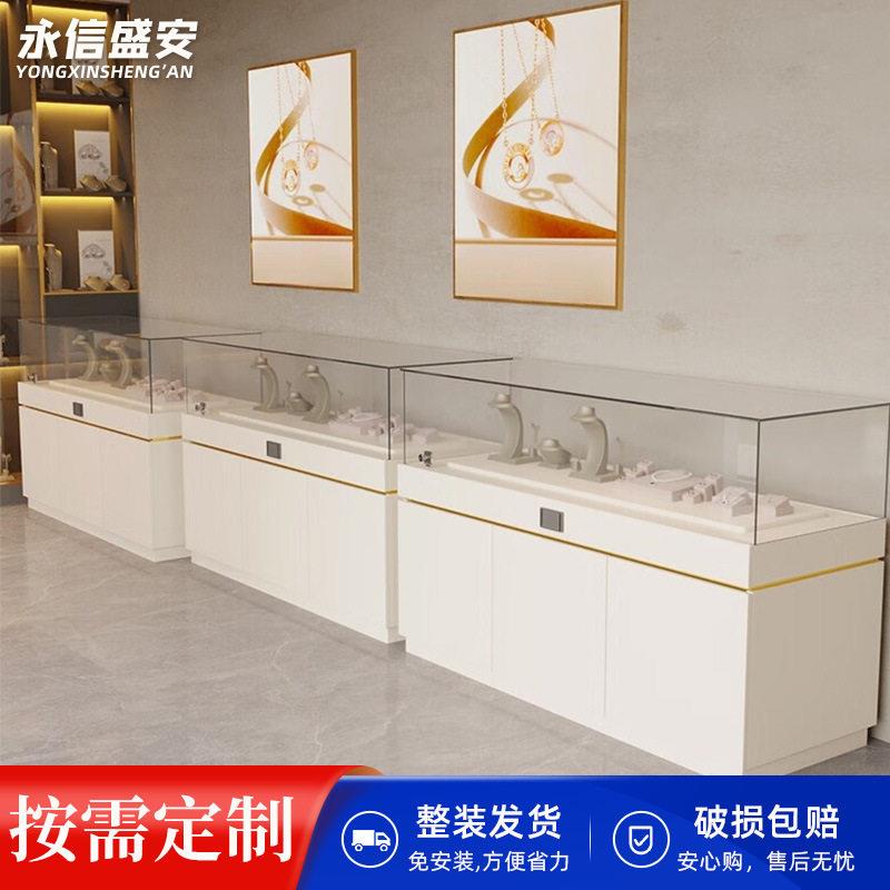 玻璃展示柜商场珠首饰柜台博物馆文物烤漆展柜样品展览陈列柜