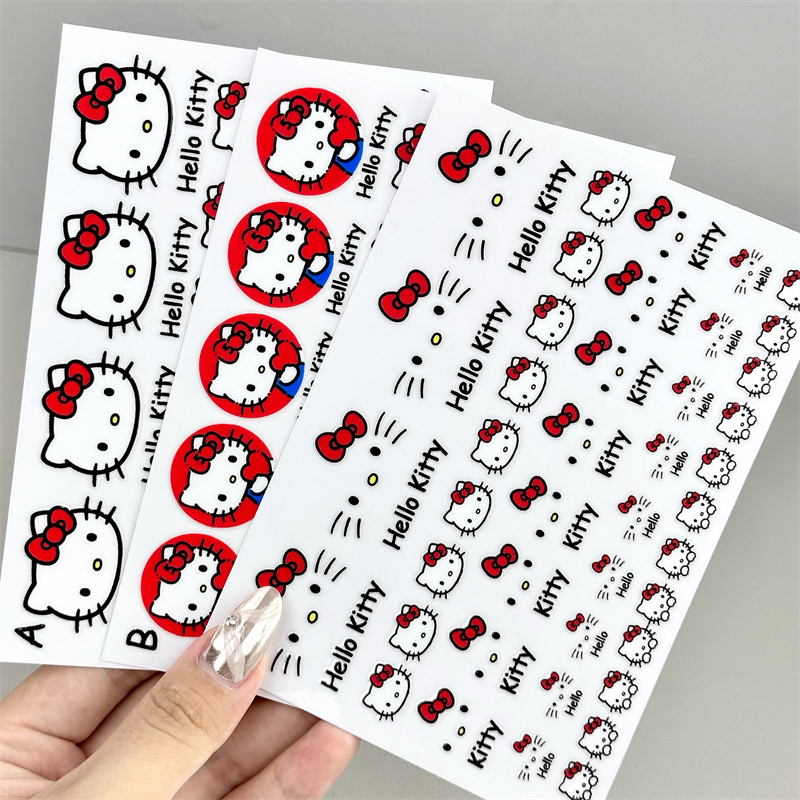 新款可爱kt猫水杯转印贴高颜值ins卡通儿童耐刮防水diy装饰贴纸