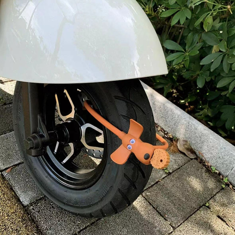 小狗电动车锁通用车筐防盗自行车锁雅迪爱玛便携摩托车链条环形锁