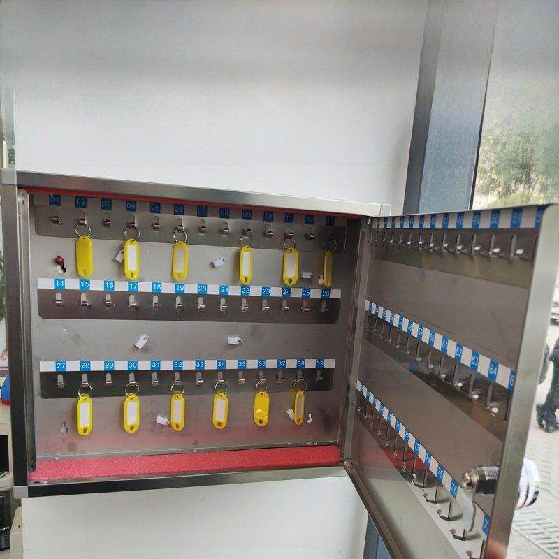 40位不锈钢钥匙管理箱柜壁挂式汽车维修钥匙存储保险箱墙房地产