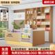 超市收银柜台高级吧台工作台转角柜台烟酒展示柜一体组合前台接待