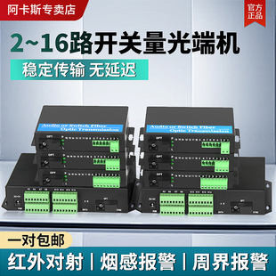 开关量光端机2路4路8路16路单向双向工业报警信号光电转换 阿卡斯