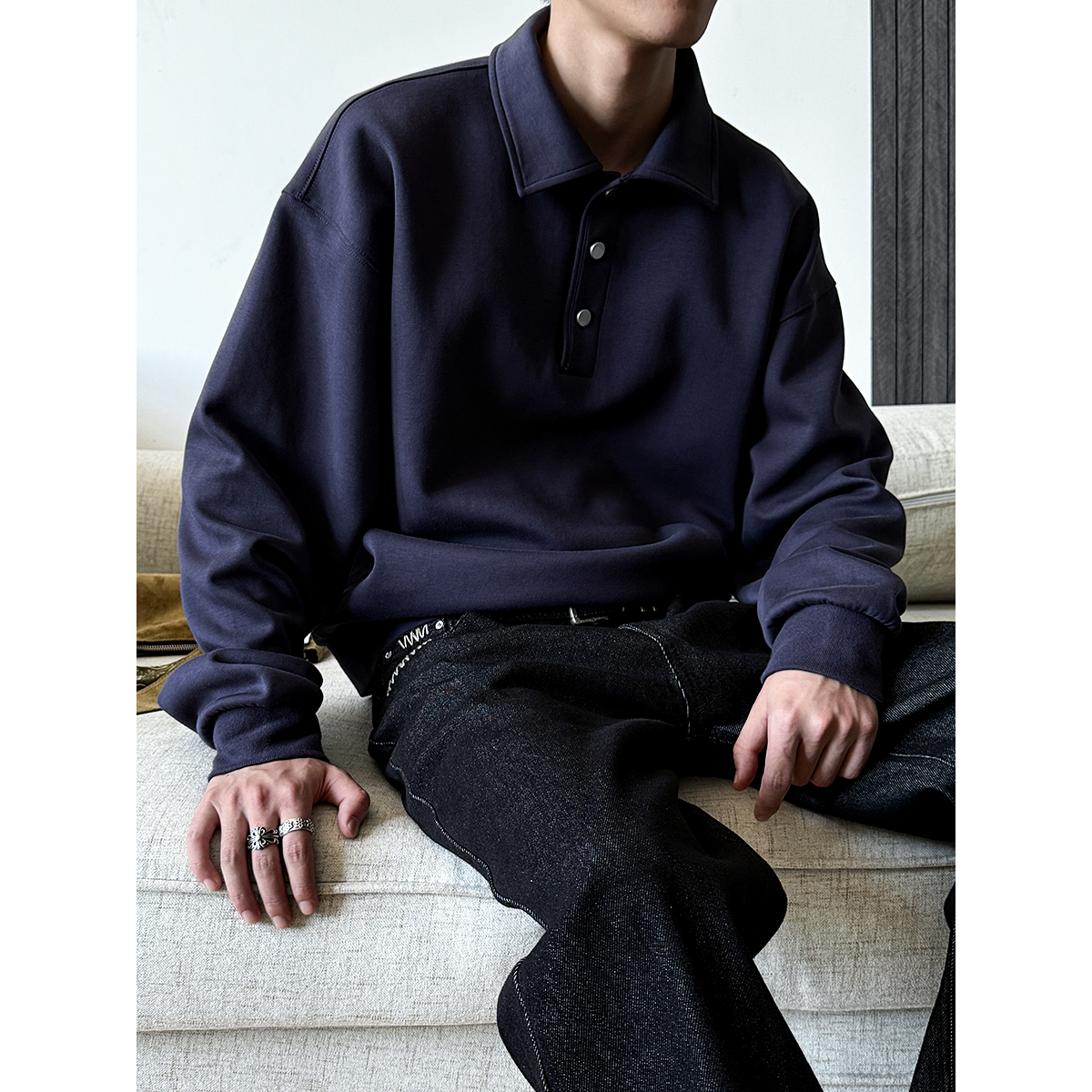 420G重磅莱赛尔空气棉卫衣男