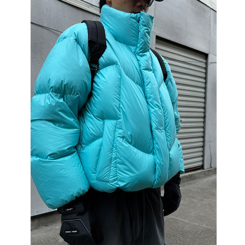 MANCHER 90白鹅绒极寒800蓬冬季泡芙羽绒服男女立领轻量化面包服